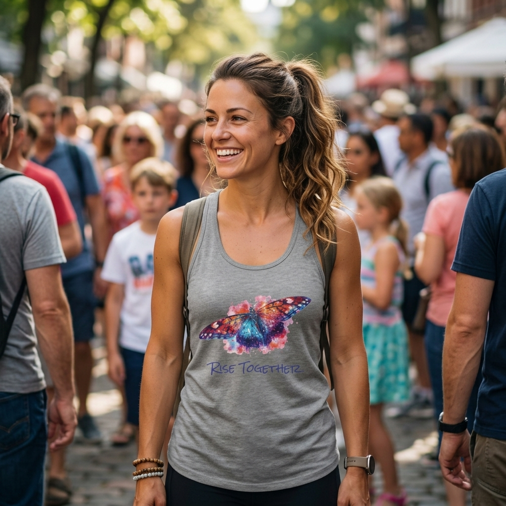 Butterfly Rise Together Tank Top | Equality Advocacy Shirt | Activist Gift