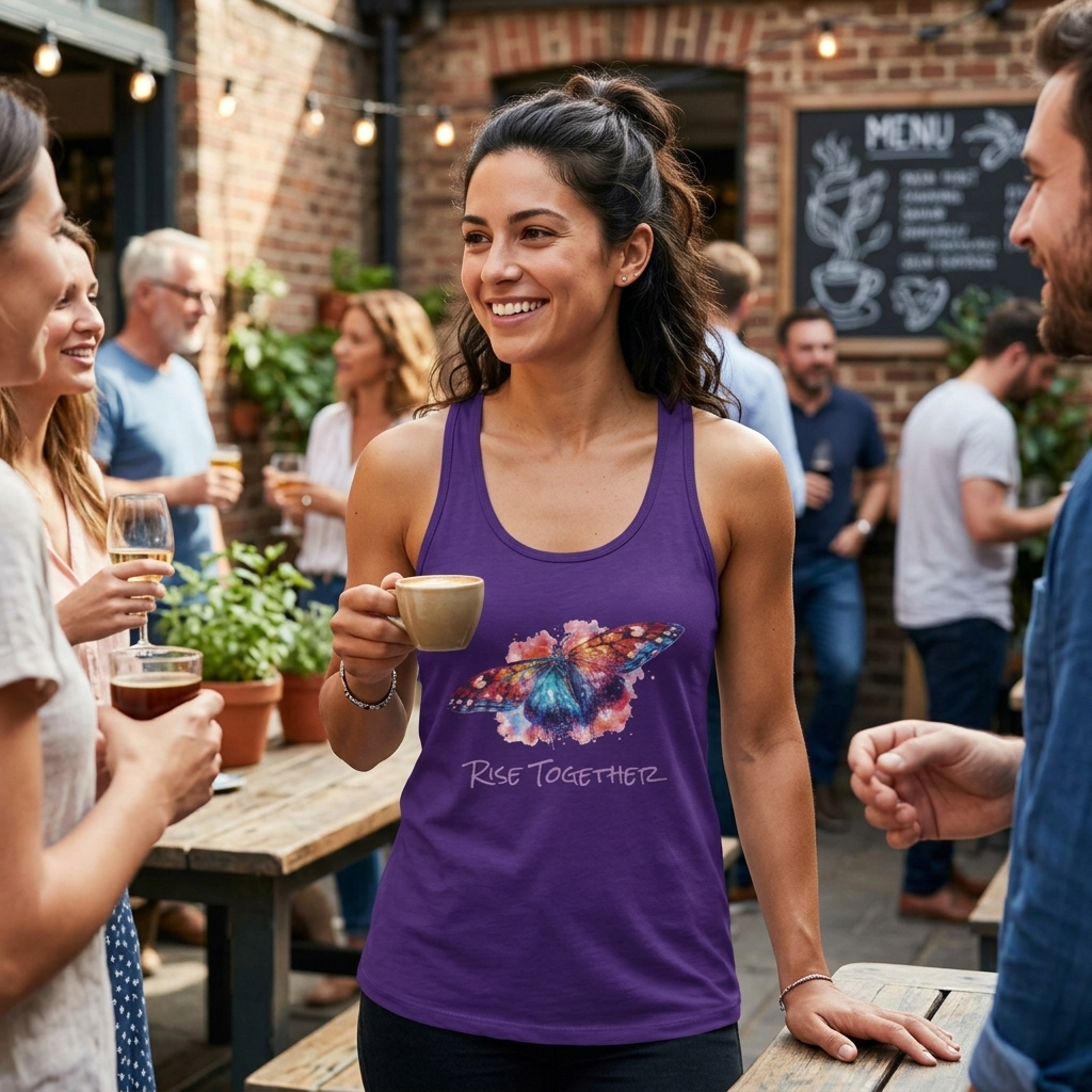 Butterfly Rise Together Tank Top | Equality Advocacy Shirt | Activist Gift