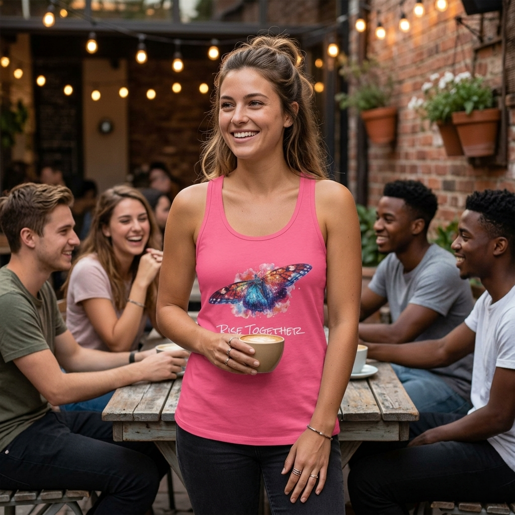 Butterfly Rise Together Tank Top | Equality Advocacy Shirt | Activist Gift