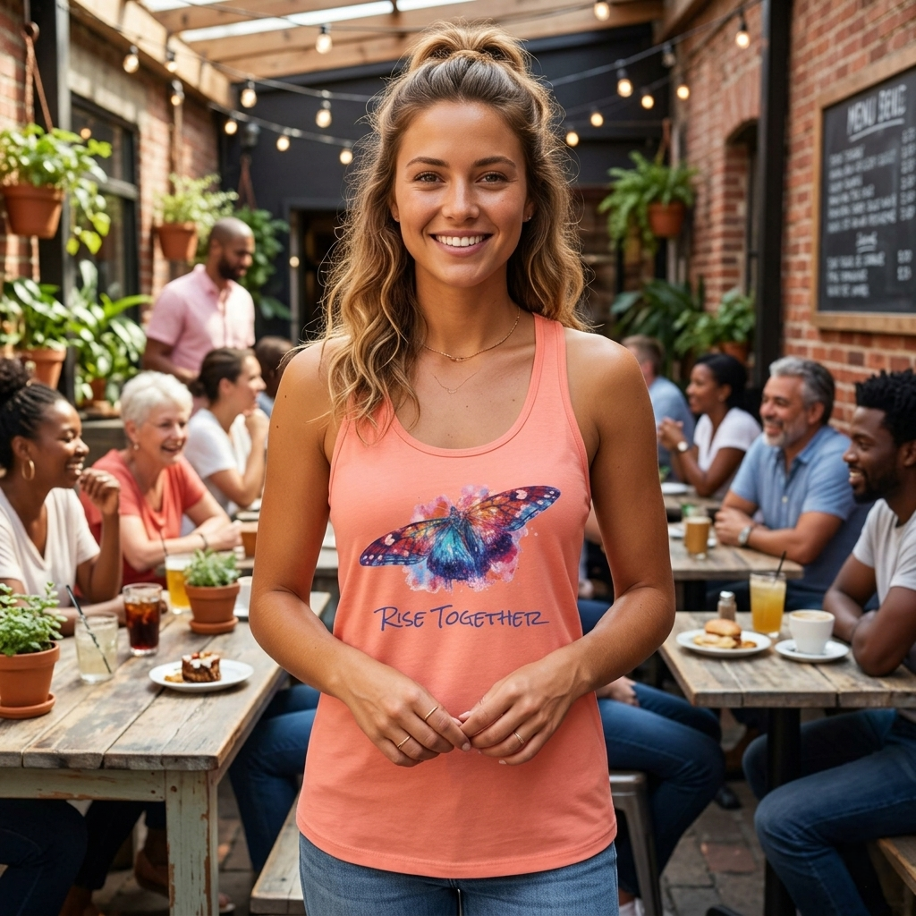 Butterfly Rise Together Tank Top | Equality Advocacy Shirt | Activist Gift