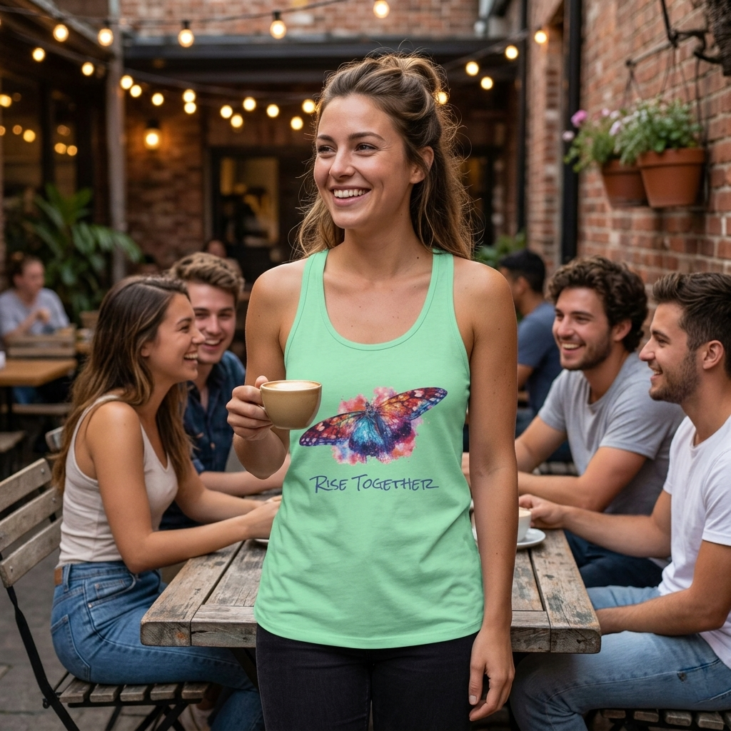 Butterfly Rise Together Tank Top | Equality Advocacy Shirt | Activist Gift