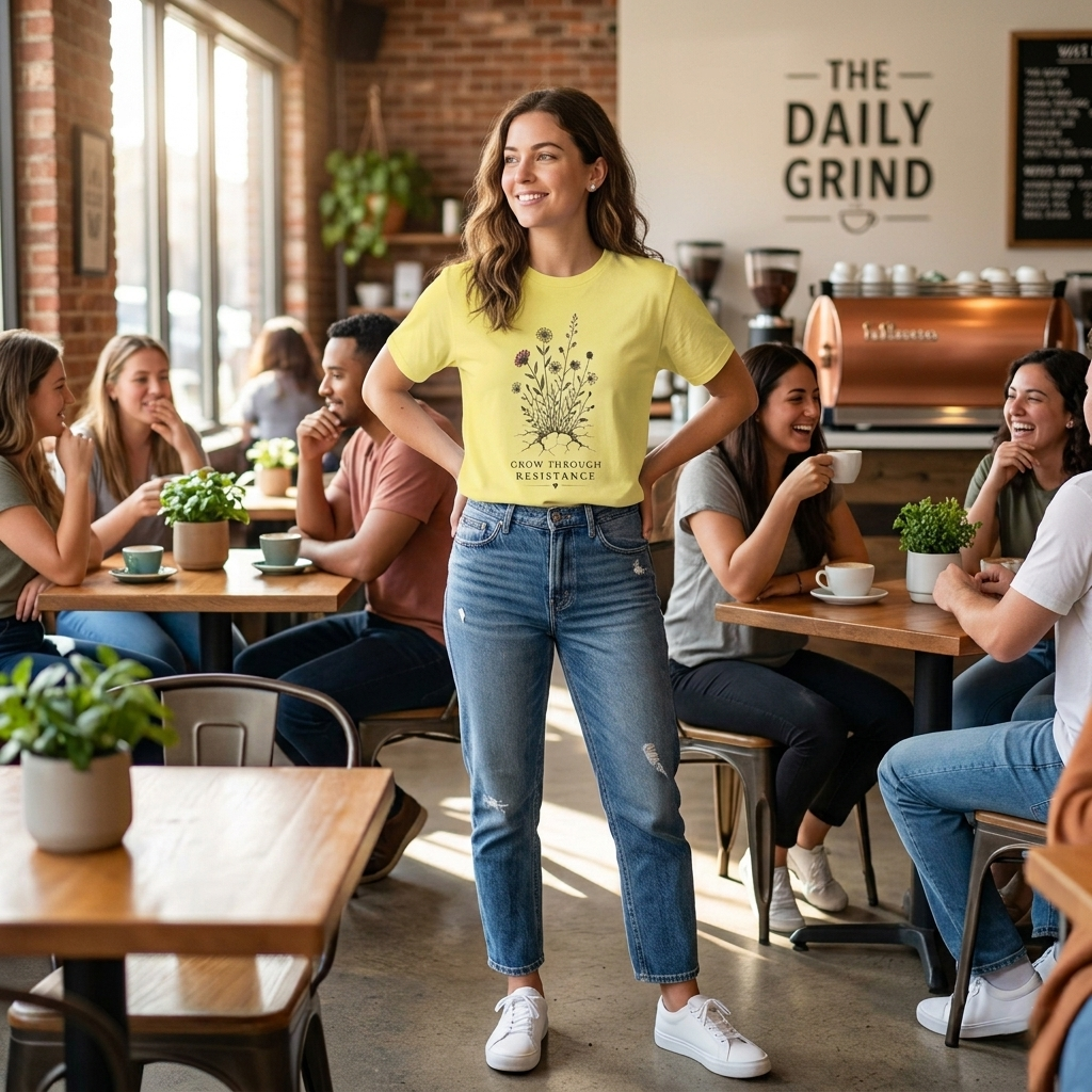 Grow Through Resistance T-Shirt | Wildflower Activist Shirt | Subtle Resistance Tee | Empowerment Gift