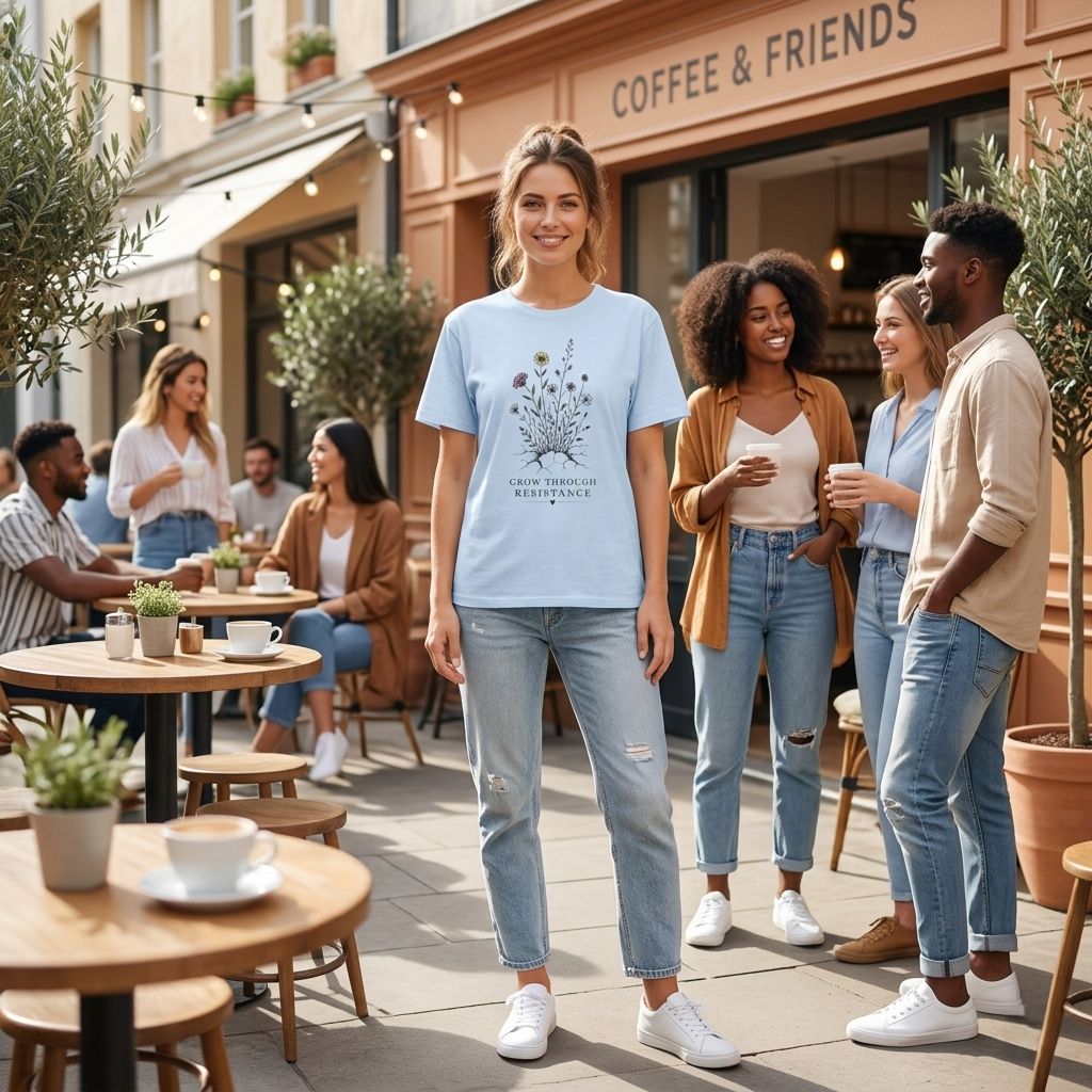 Grow Through Resistance T-Shirt | Wildflower Activist Shirt | Subtle Resistance Tee | Empowerment Gift