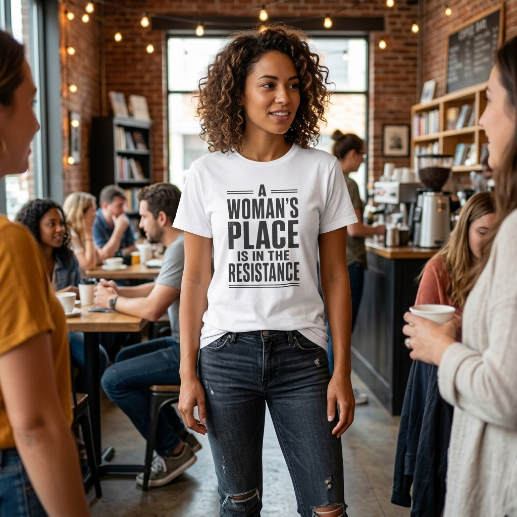 A Woman's Place Is In The Resistance T-Shirt | Feminist Protest Tee