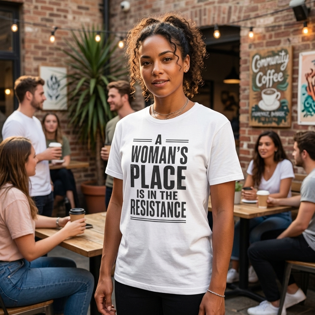 A Woman's Place Is In The Resistance T-Shirt | Feminist Protest Tee