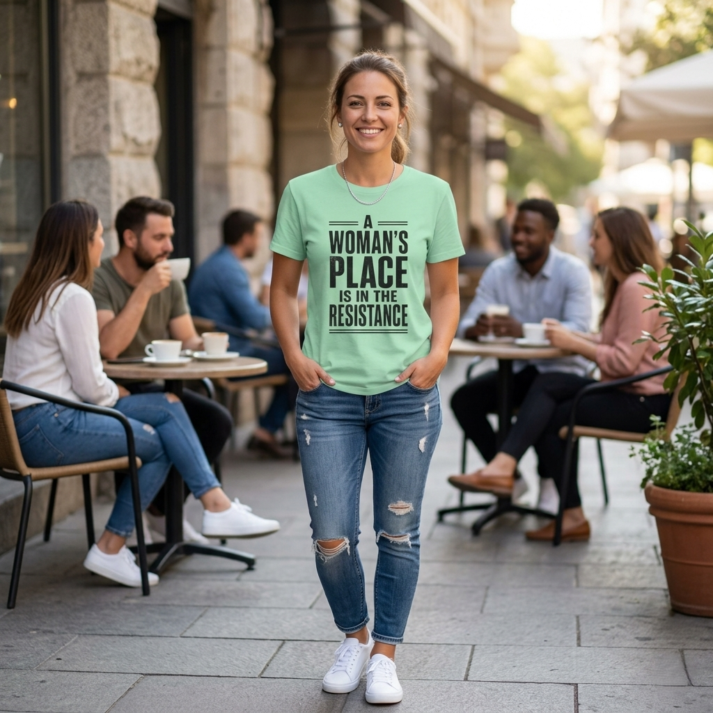 A Woman's Place Is In The Resistance T-Shirt | Feminist Protest Tee