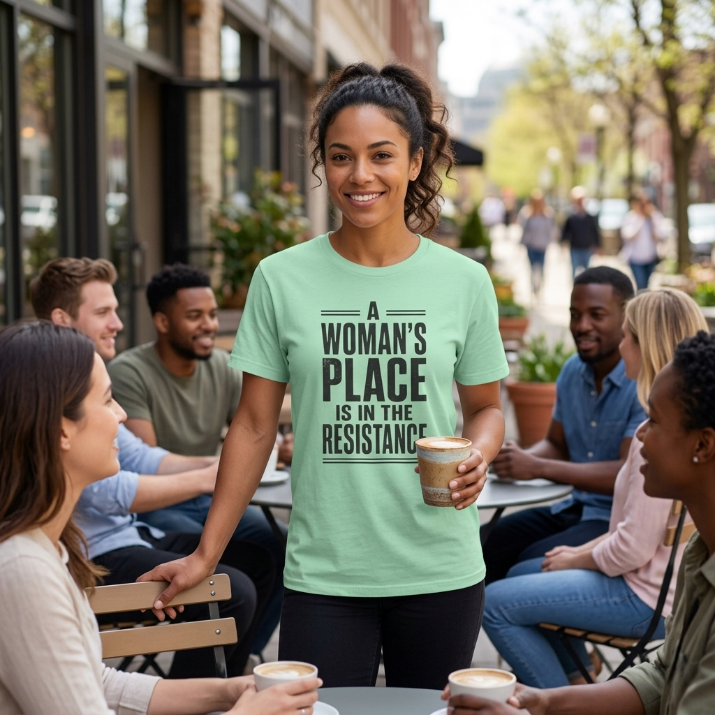 A Woman's Place Is In The Resistance T-Shirt | Feminist Protest Tee