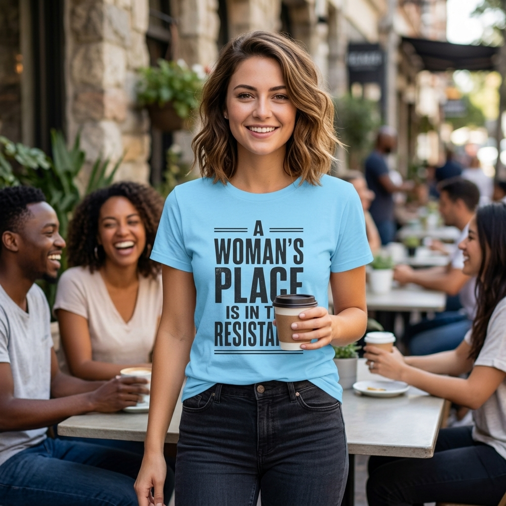 A Woman's Place Is In The Resistance T-Shirt | Feminist Protest Tee