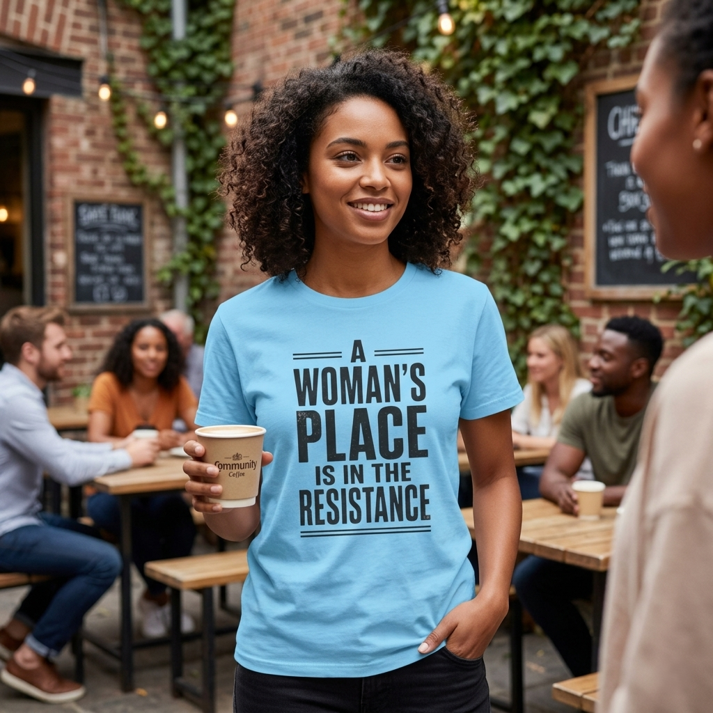 A Woman's Place Is In The Resistance T-Shirt | Feminist Protest Tee