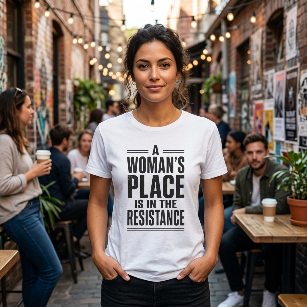 A Woman's Place Is In The Resistance T-Shirt | Feminist Protest Tee