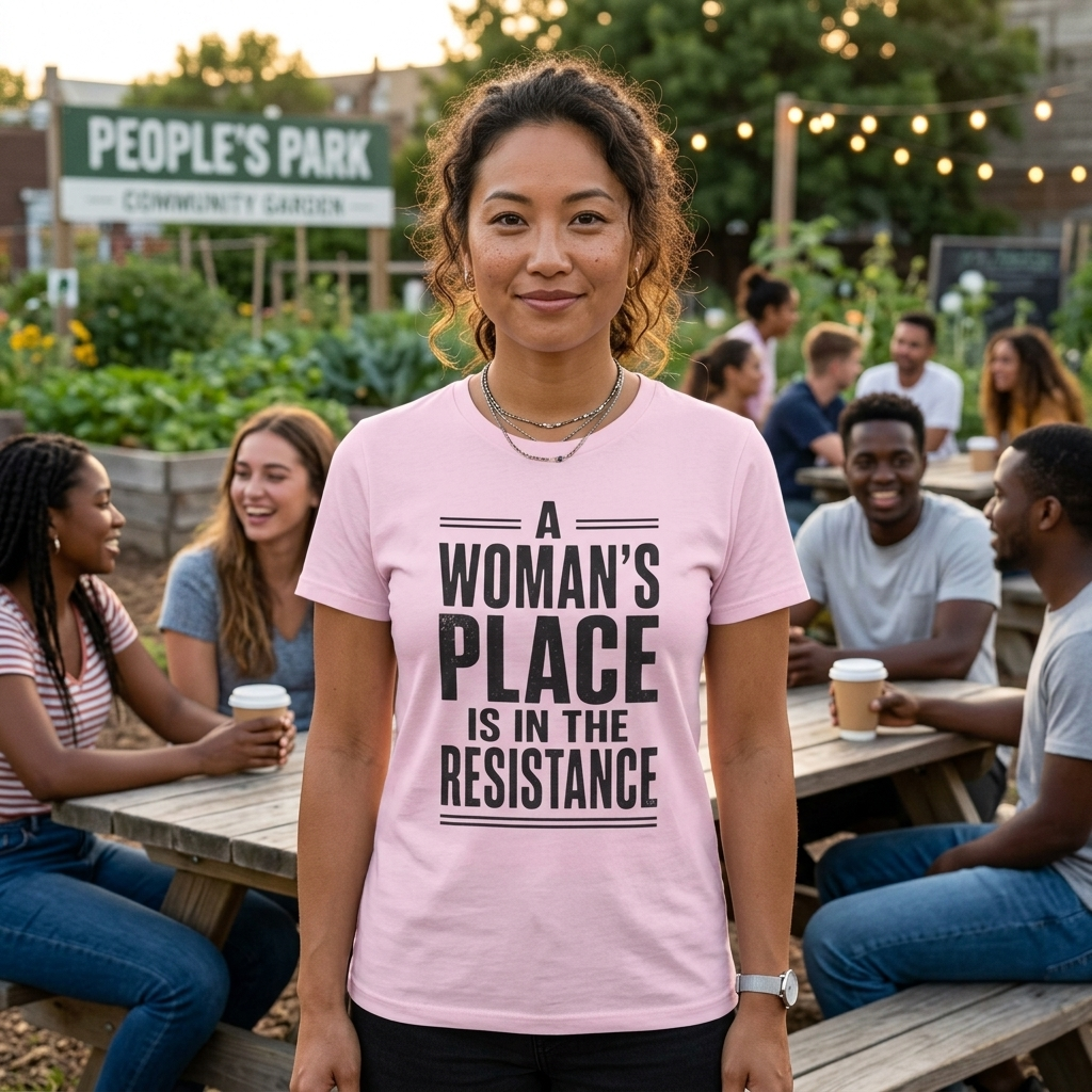 A Woman's Place Is In The Resistance T-Shirt | Feminist Protest Tee
