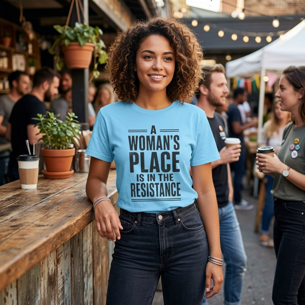 A Woman's Place Is In The Resistance T-Shirt | Feminist Protest Tee