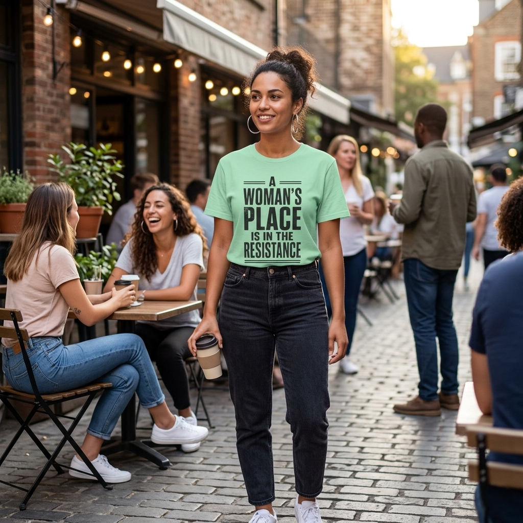 A Woman's Place Is In The Resistance T-Shirt | Feminist Protest Tee