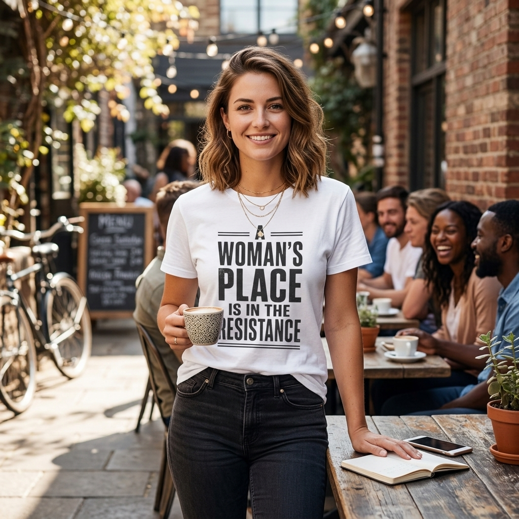 A Woman's Place Is In The Resistance T-Shirt | Feminist Protest Tee