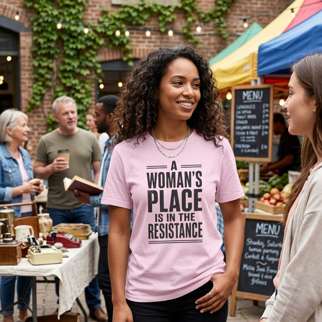 A Woman's Place Is In The Resistance T-Shirt | Feminist Protest Tee