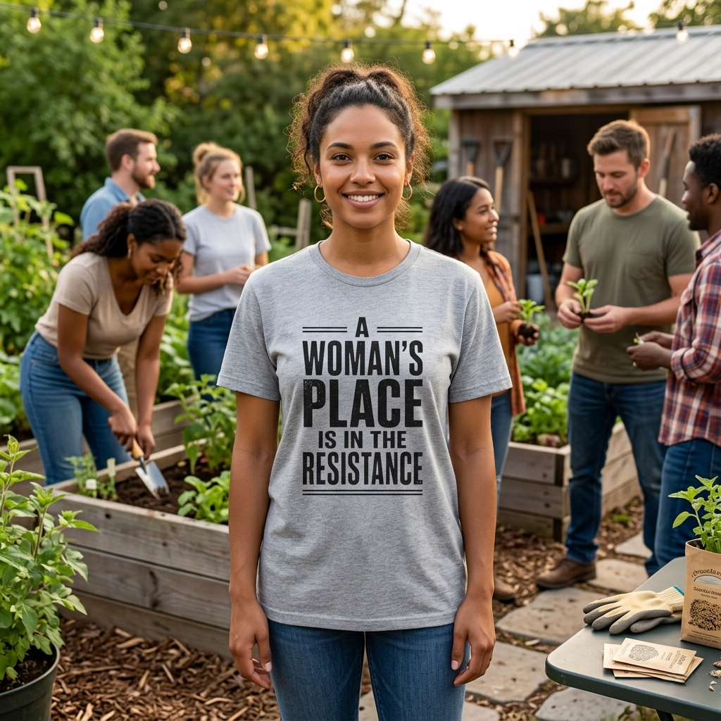 A Woman's Place Is In The Resistance T-Shirt | Feminist Protest Tee