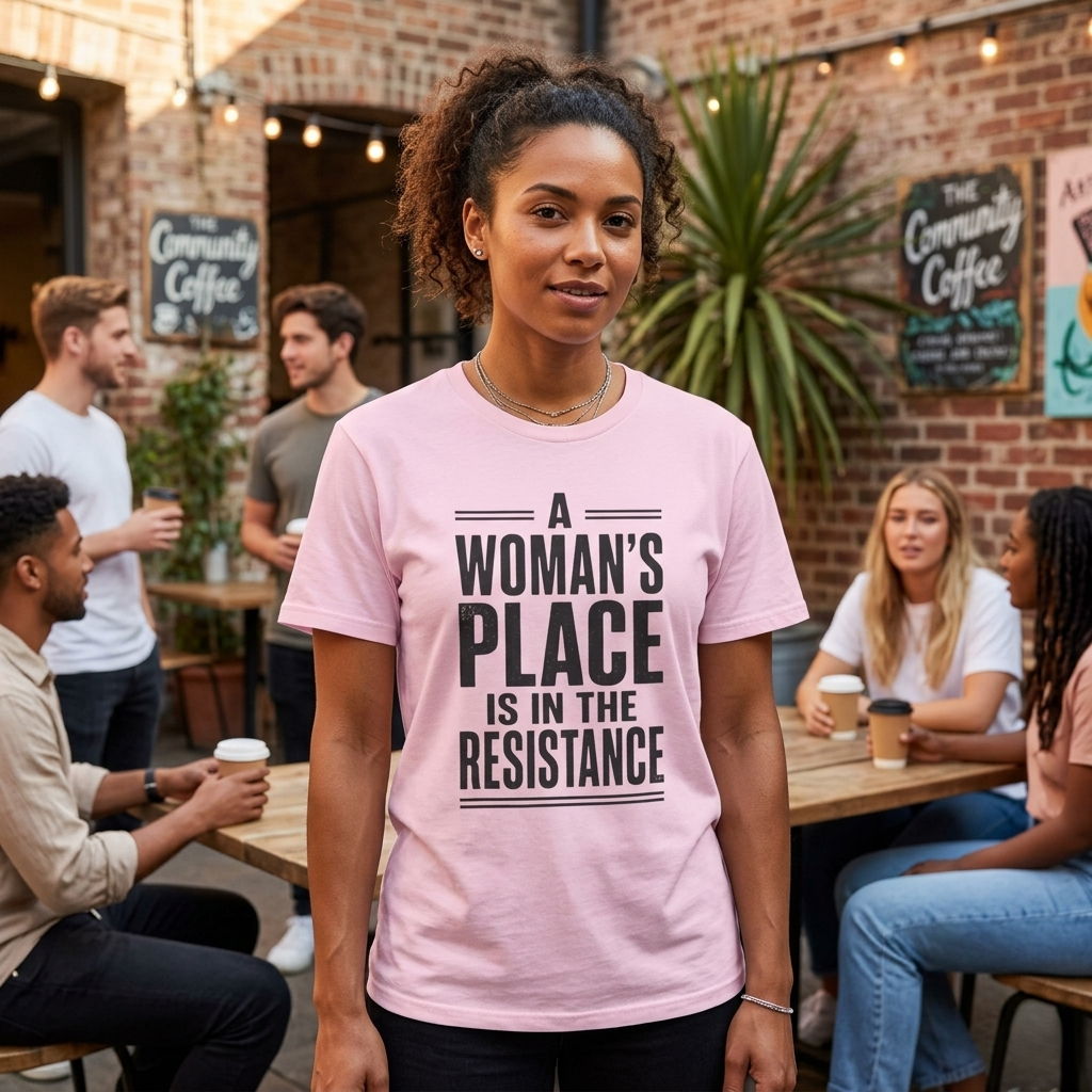 A Woman's Place Is In The Resistance T-Shirt | Feminist Protest Tee