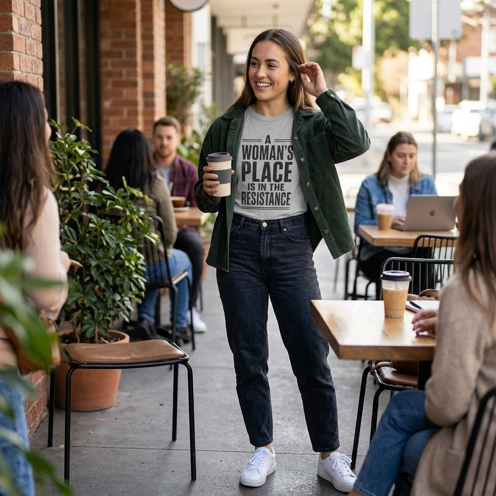 A Woman's Place Is In The Resistance T-Shirt | Feminist Protest Tee