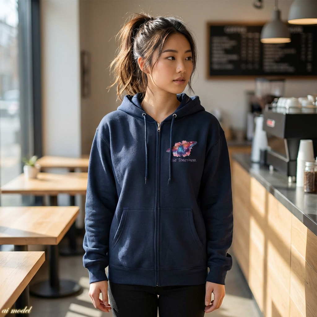 Butterfly Zip Hoodie | Rise Together Inspirational Zip-Up Sweatshirt