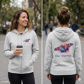 Butterfly Zip Hoodie | Rise Together Inspirational Zip-Up Sweatshirt