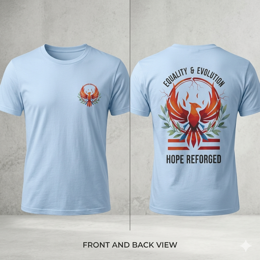 Hope Reforged Tee | Rising Phoenix Resistance T-Shirt | Empowerment Gift