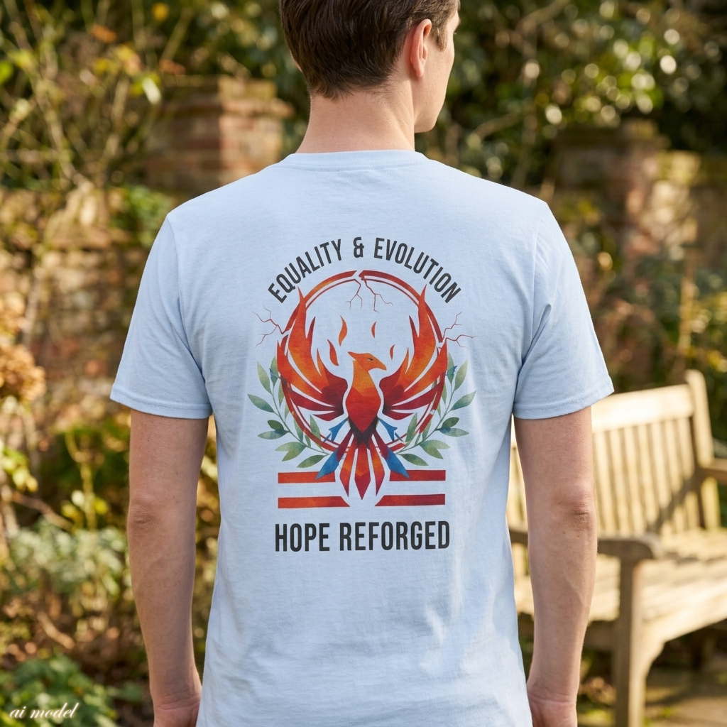 Hope Reforged Tee | Rising Phoenix Resistance T-Shirt | Empowerment Gift