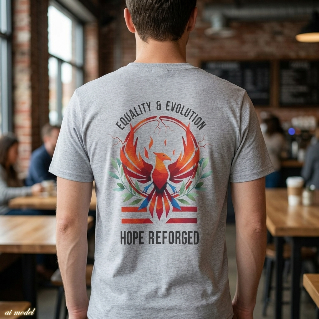 Hope Reforged Tee | Rising Phoenix Resistance T-Shirt | Empowerment Gift
