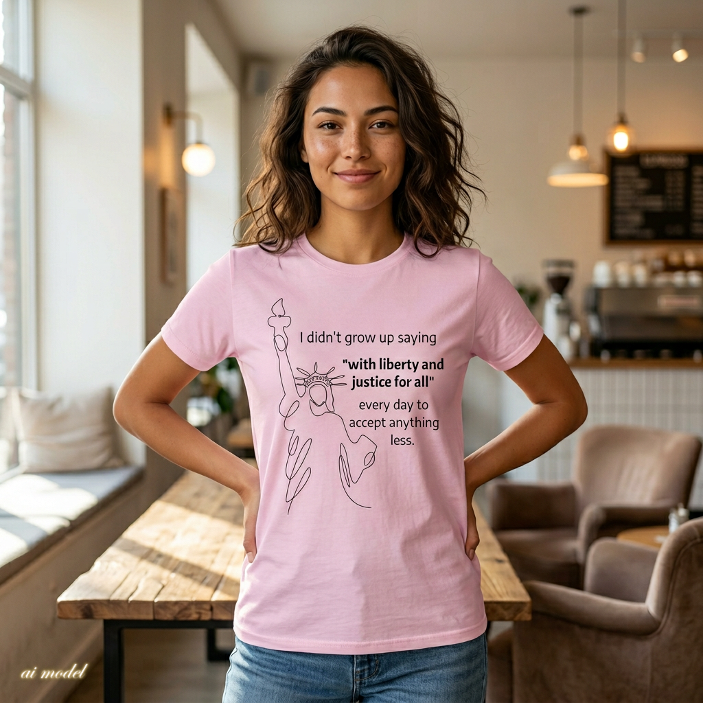 Liberty and Justice For All T-Shirt, Statue of Liberty Unisex Tee, Equality Shirt