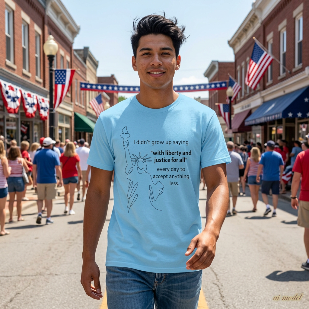 Liberty and Justice For All T-Shirt, Statue of Liberty Unisex Tee, Equality Shirt