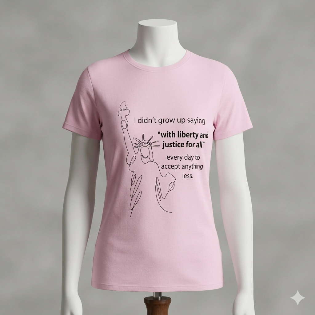 Liberty and Justice For All T-Shirt, Statue of Liberty Unisex Tee, Equality Shirt