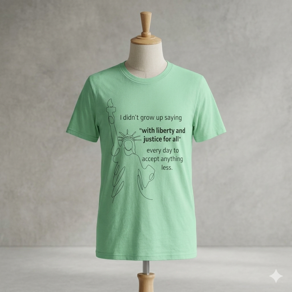 Liberty and Justice For All T-Shirt, Statue of Liberty Unisex Tee, Equality Shirt