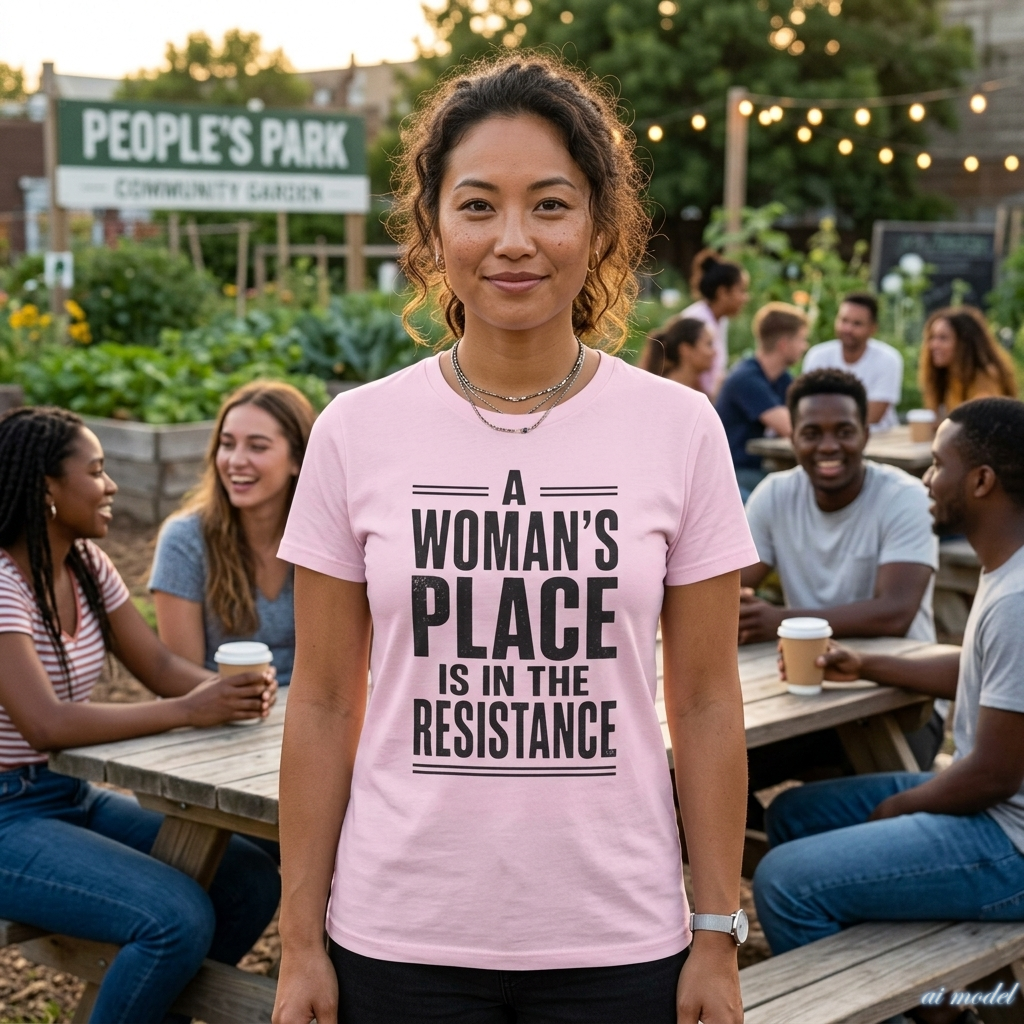 A Woman's Place Is In The Resistance T-Shirt | Feminist Protest Tee