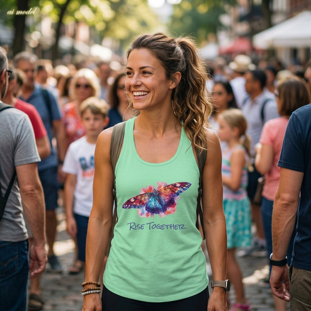 Butterfly Rise Together Tank Top | Equality Advocacy Shirt | Activist Gift