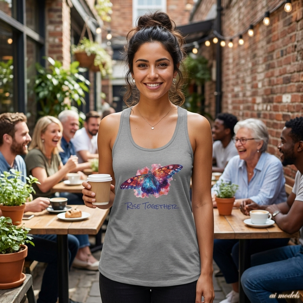 Butterfly Rise Together Tank Top | Equality Advocacy Shirt | Activist Gift