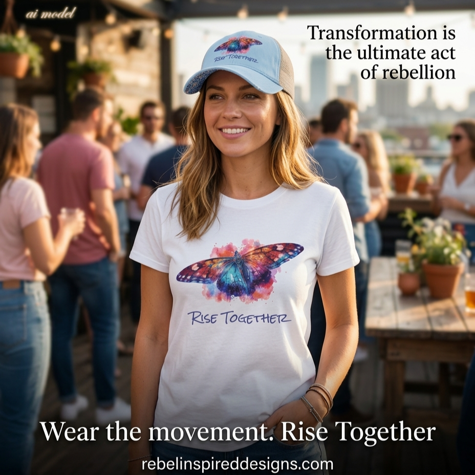 Butterfly Rise Together Graphic Tee | Equality Advocacy T-Shirt | Activist Gift