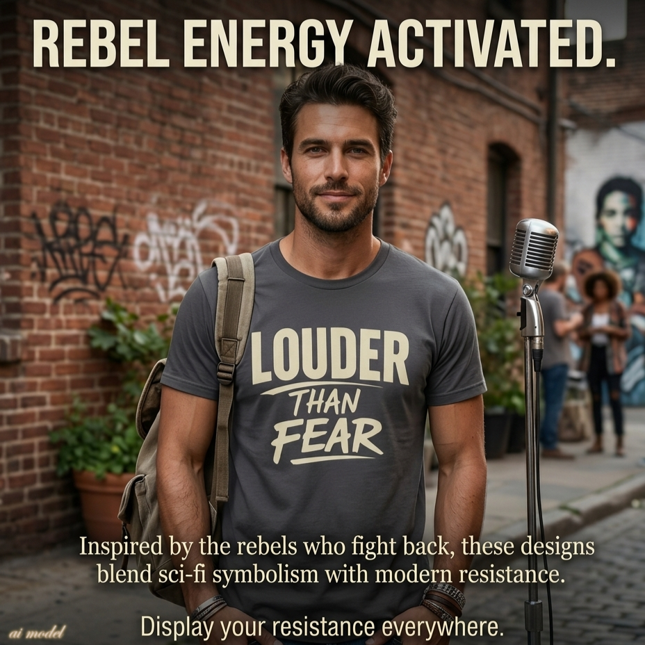 Louder Than Fear T-Shirt | Bold Inspirational Graphic Tee