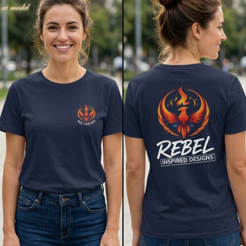 Rise Together T-Shirt | Empowerment Shirt | Rebel Inspired Designs Logo | Activist Gift
