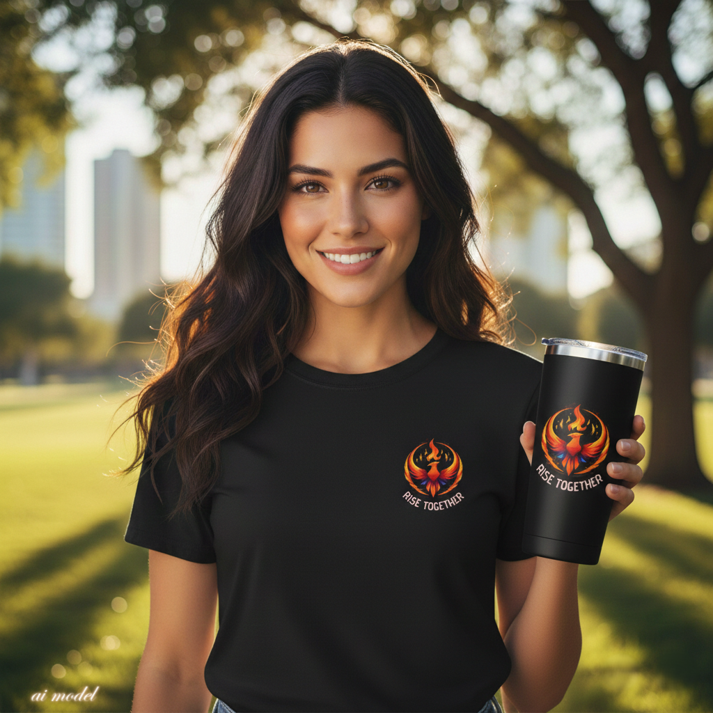 Rise Together T-Shirt | Empowerment Shirt | Rebel Inspired Designs Logo | Activist Gift