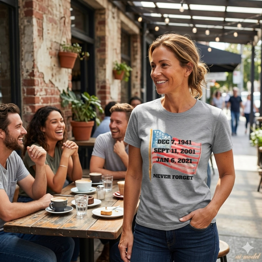 Never Forget T-Shirt, American History Tee, Patriotic Activist Gift