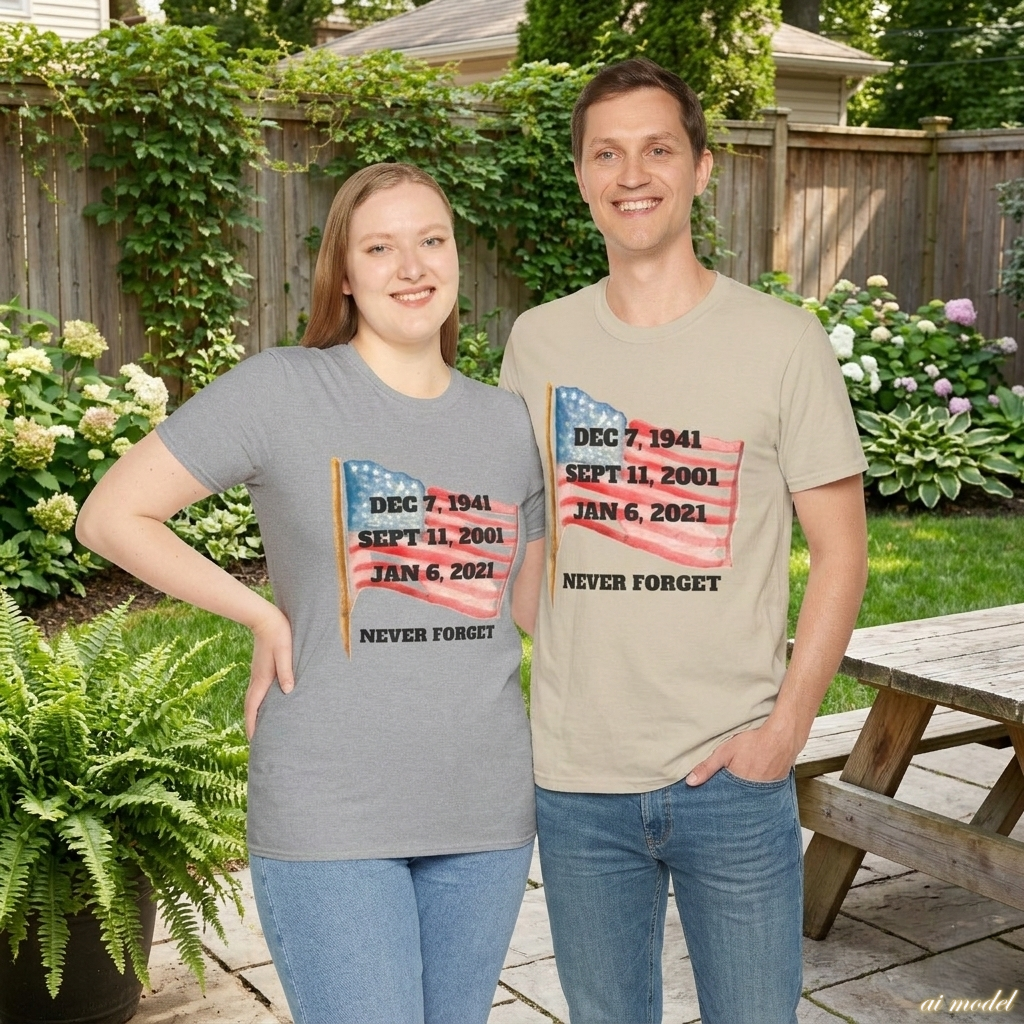 Never Forget T-Shirt, American History Tee, Patriotic Activist Gift