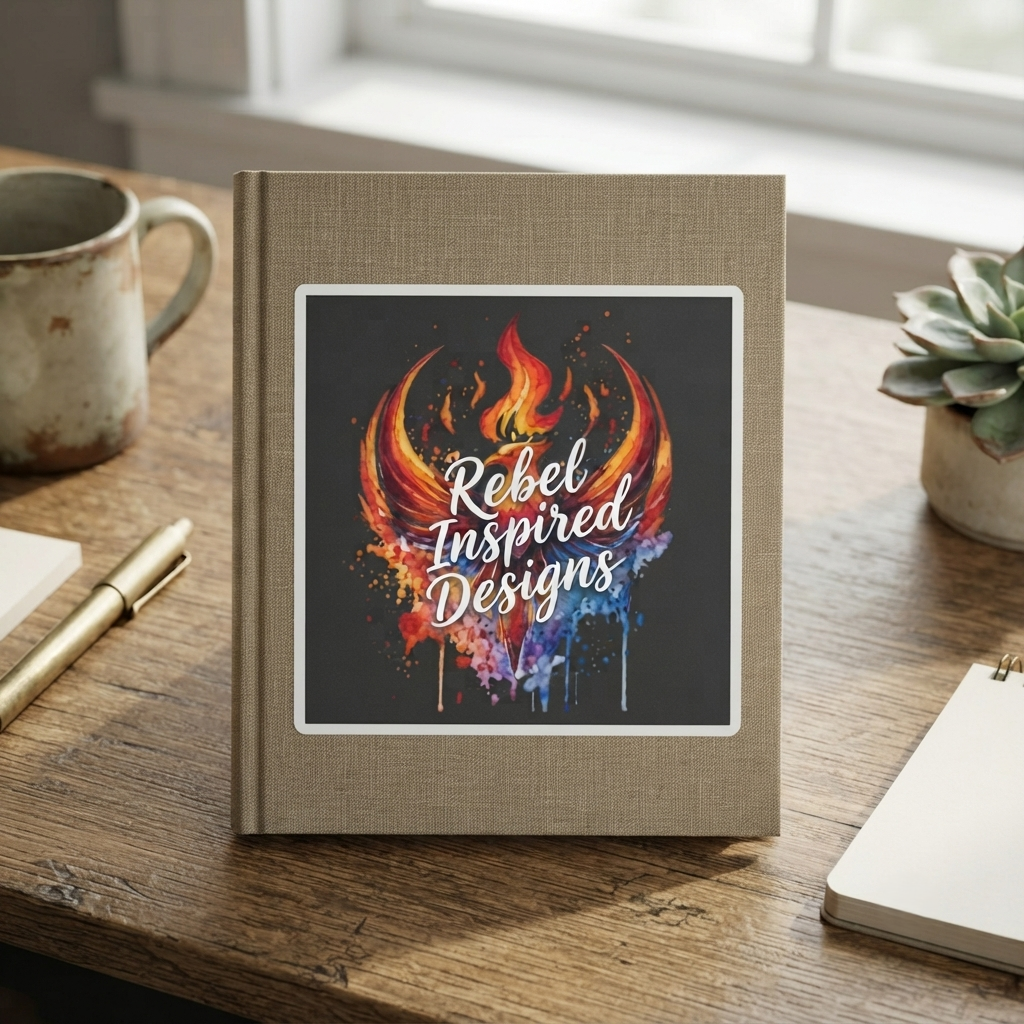 Rebel Inspired Designs Sticker | Fiery Phoenix Splash Decal | Activist Gift