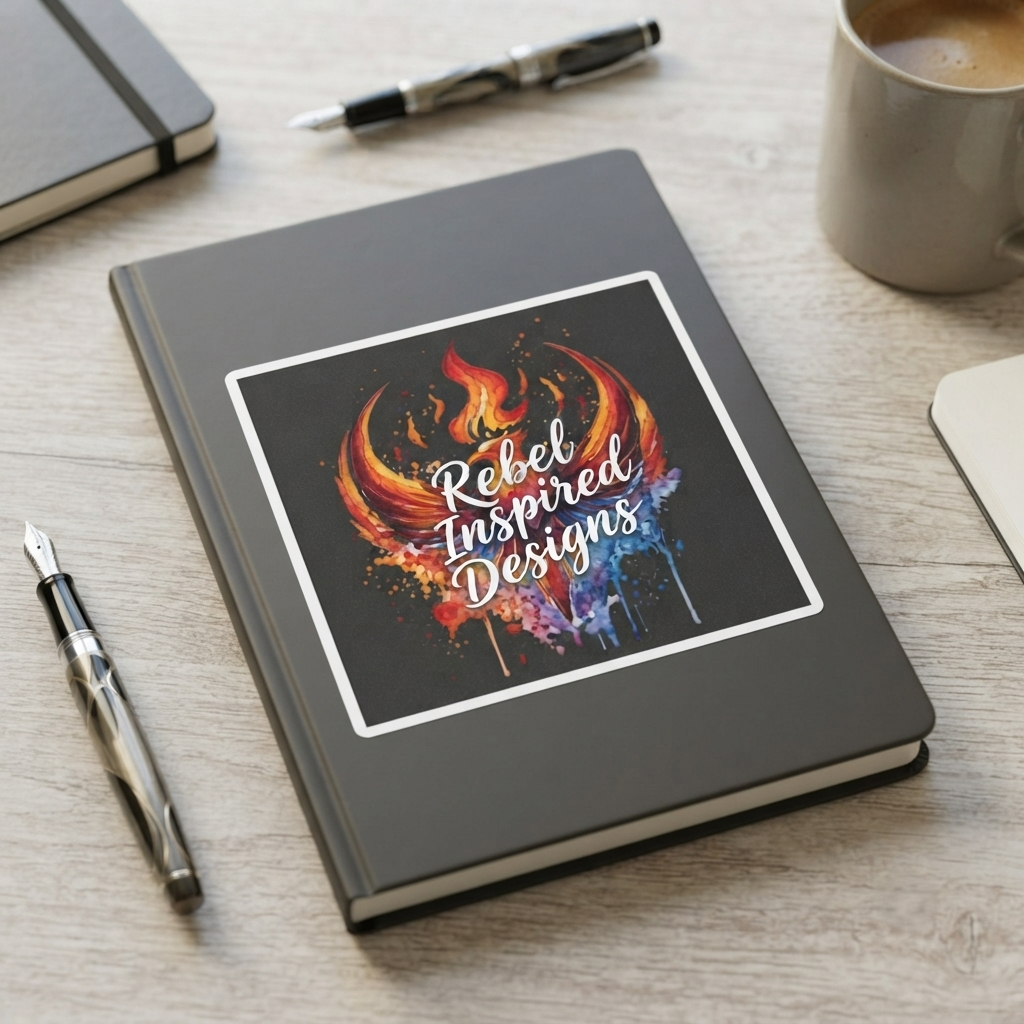 Rebel Inspired Designs Sticker | Fiery Phoenix Splash Decal | Activist Gift