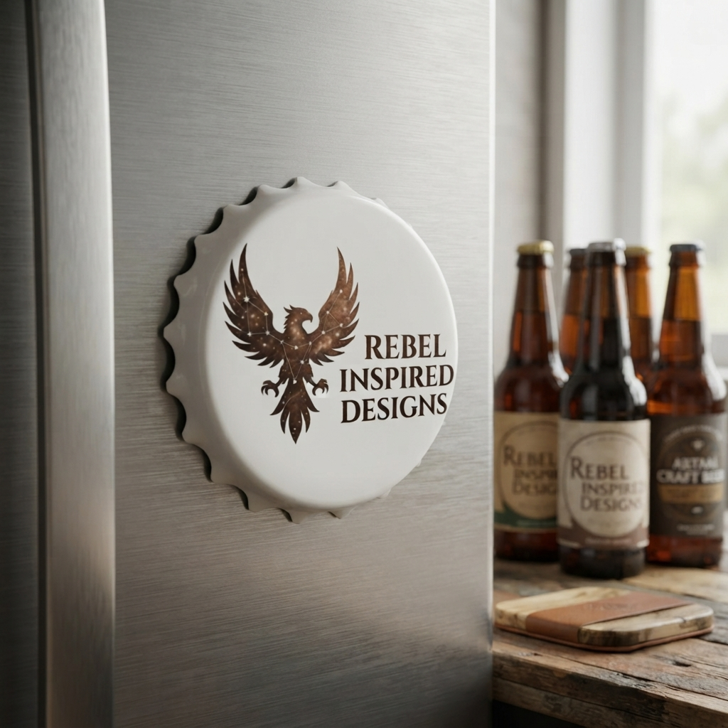 Rebel Inspired Designs Bottle Opener | Phoenix Logo Metal Opener