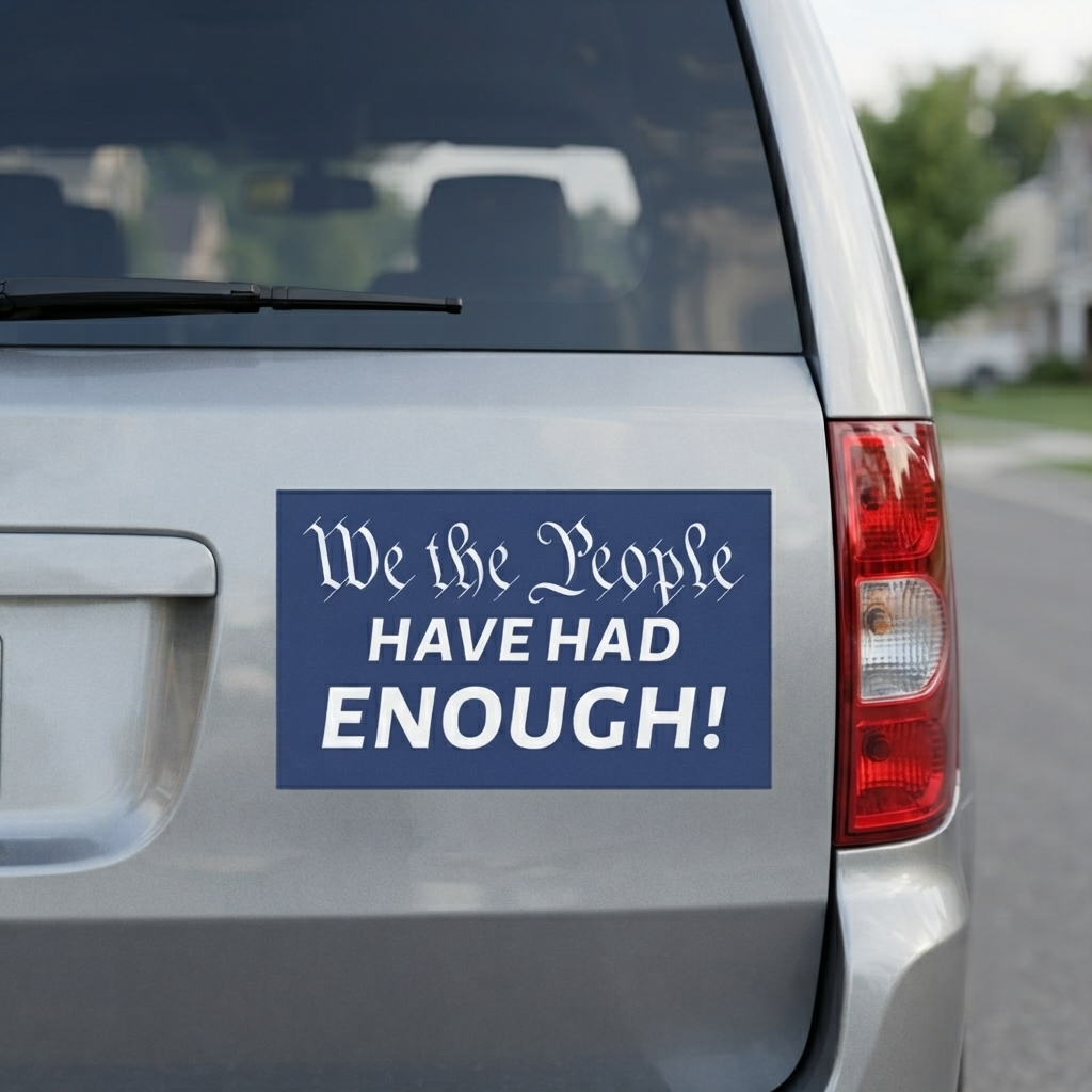 We The People Have Had Enough Car Magnet | Political Statement Decal