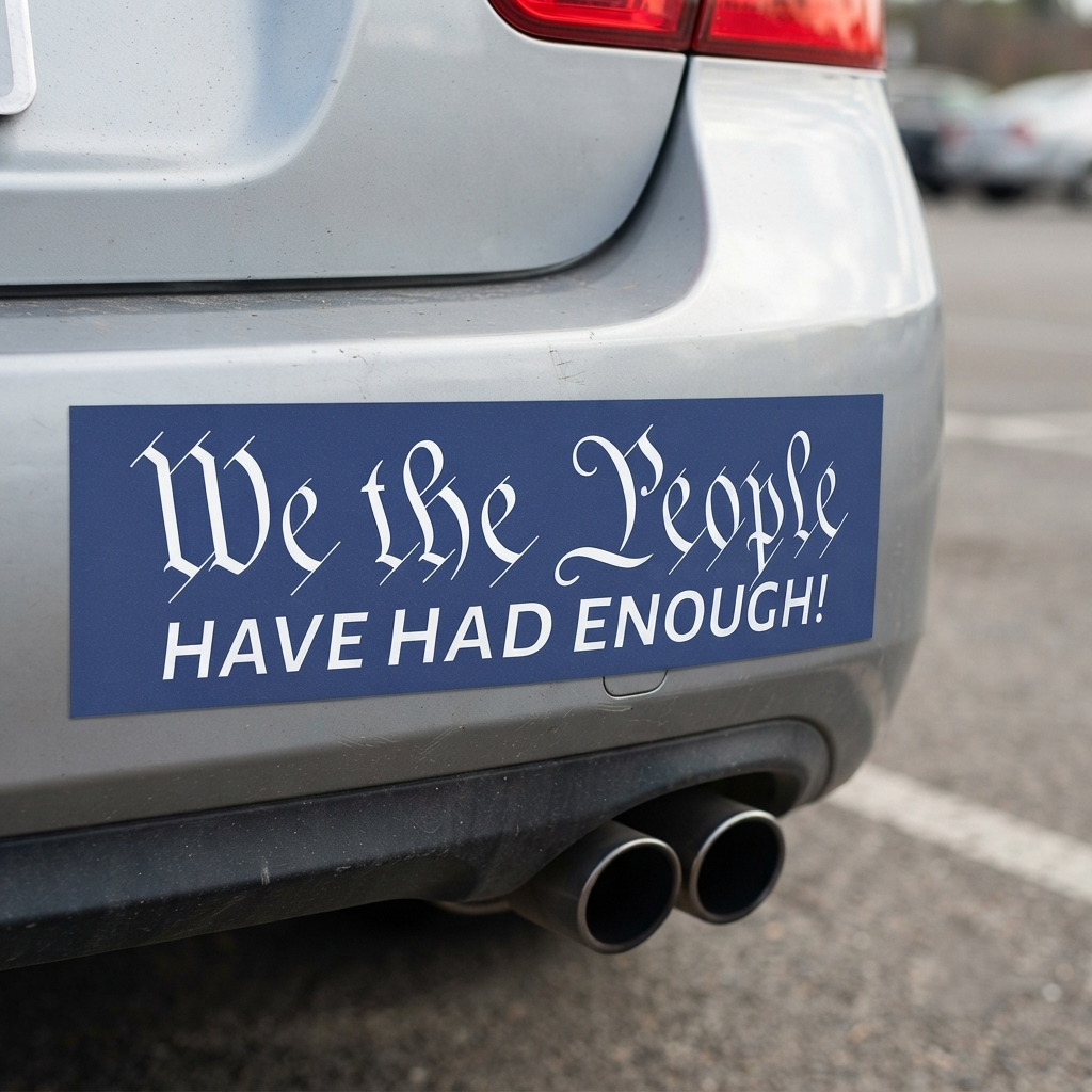 We The People Have Had Enough Car Magnet | Political Statement Decal