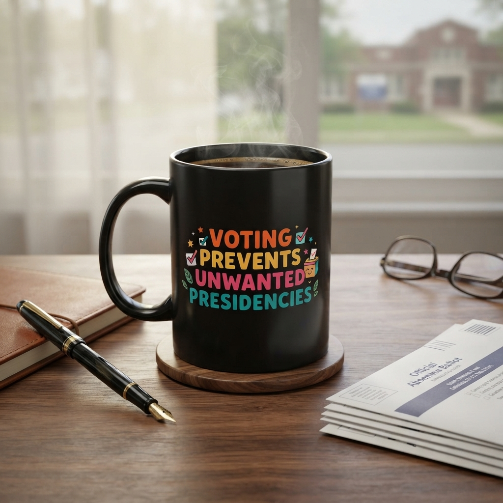 Voting Prevents Unwanted Presidencies Mug | Political Activism Coffee Cup | Election Gift