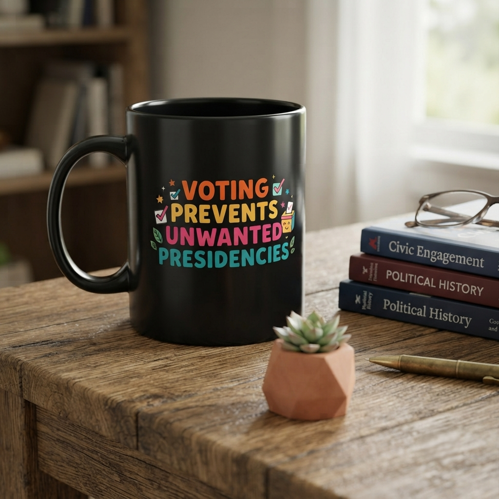 Voting Prevents Unwanted Presidencies Mug | Political Activism Coffee Cup | Election Gift