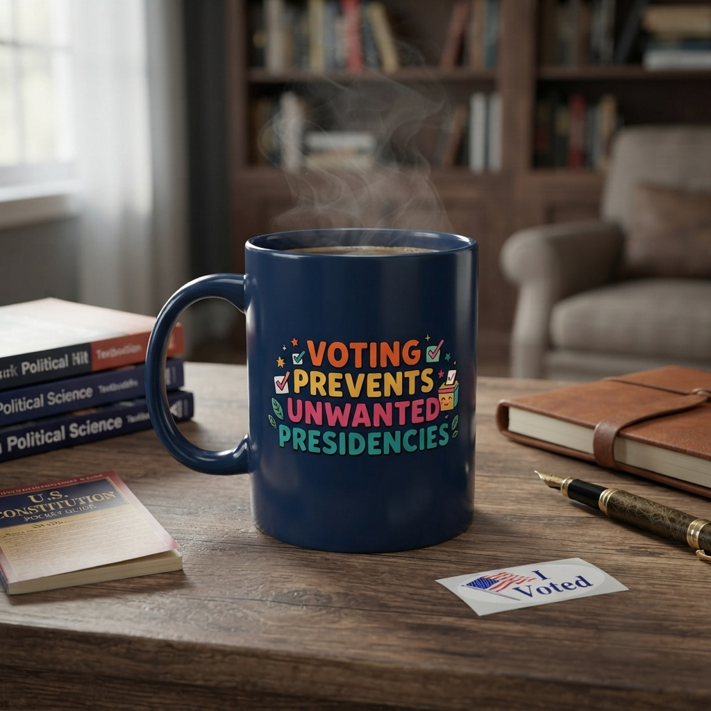Voting Prevents Unwanted Presidencies Mug | Political Activism Coffee Cup | Election Gift