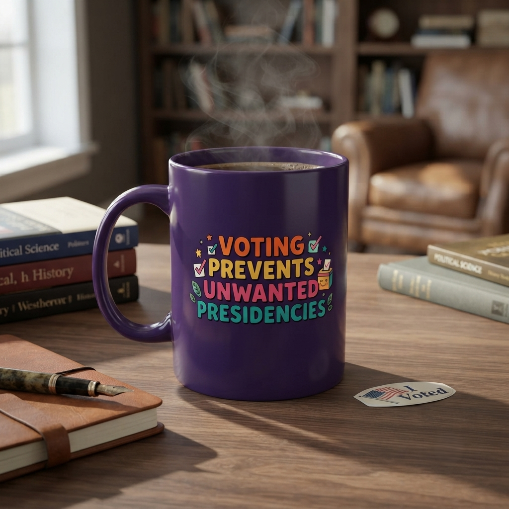 Voting Prevents Unwanted Presidencies Mug | Political Activism Coffee Cup | Election Gift