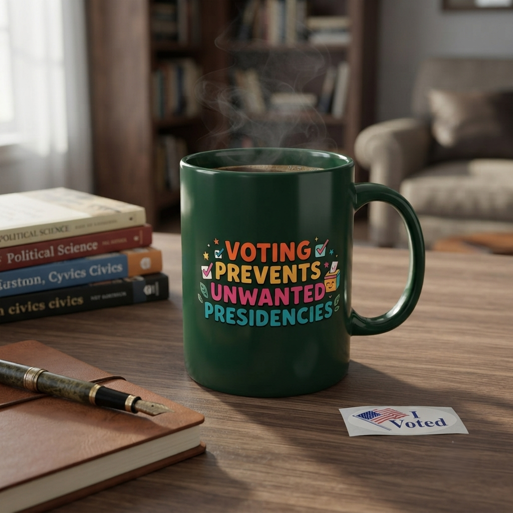 Voting Prevents Unwanted Presidencies Mug | Political Activism Coffee Cup | Election Gift